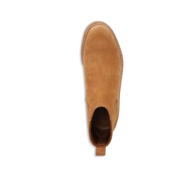 VINCE. Womens Brown Water Repellent Back Pull-Tab Rue Block Heel Chelsea 8.5 M - Picture 3 of 12